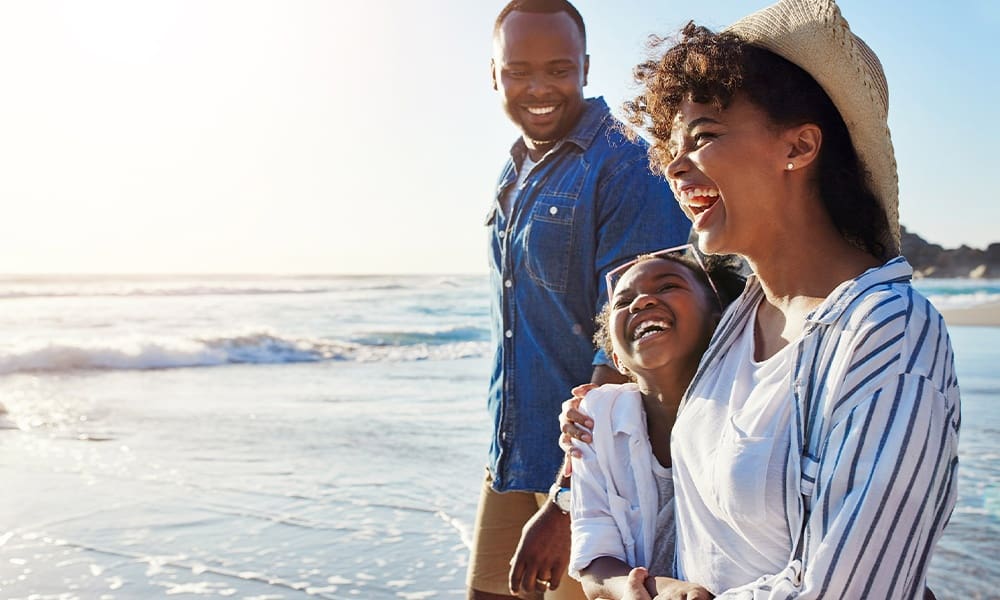 How to Choose Term Life Insurance in Lake Charles, LA - Family, Travel and Walking on a Beach With Adorable Child on Vacation or Holiday at the Ocean or Sea